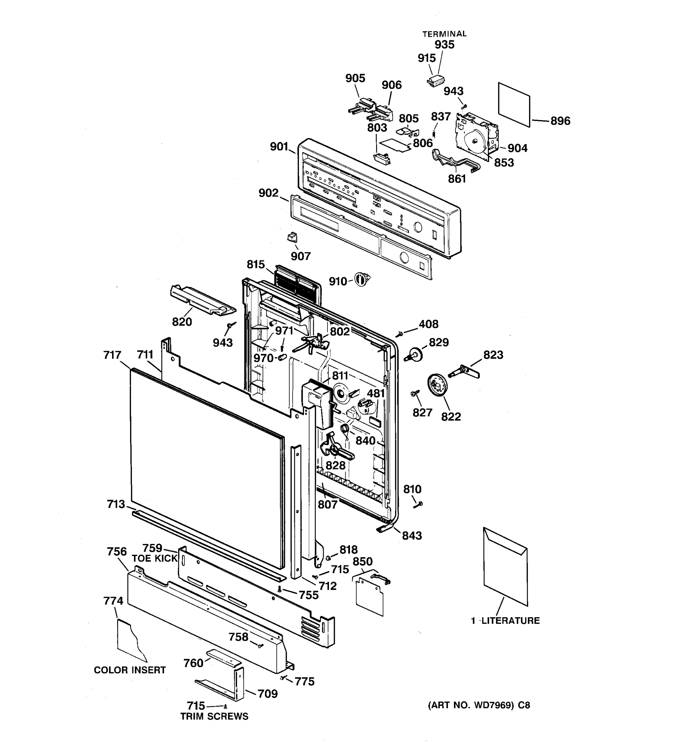 ESCUTCHEON & DOOR ASSEMBLY
