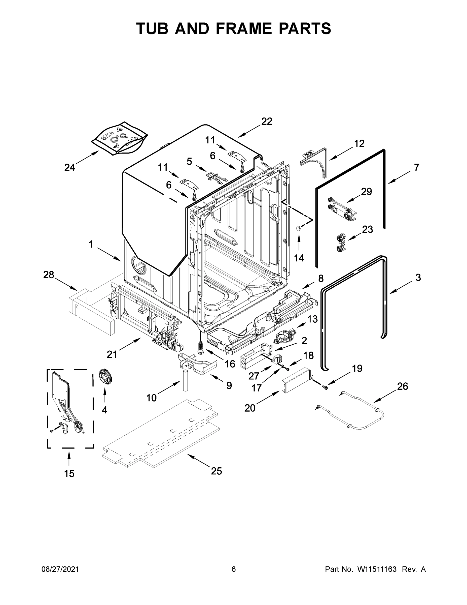 04 - TUB AND FRAME PARTS