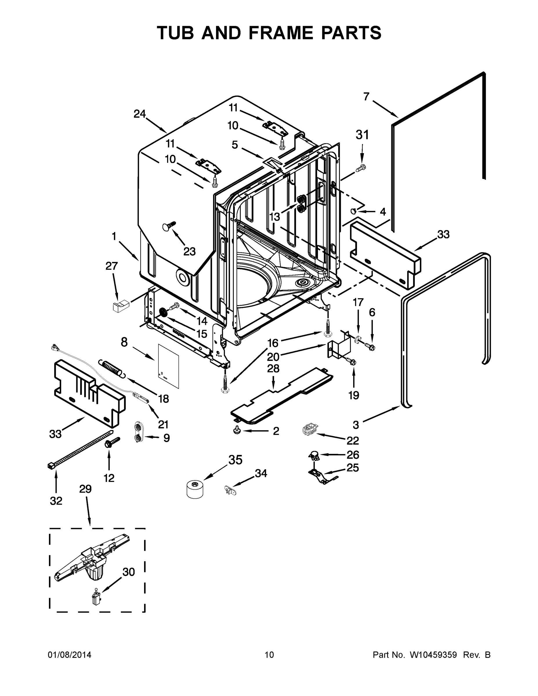 06 - TUB AND FRAME PARTS