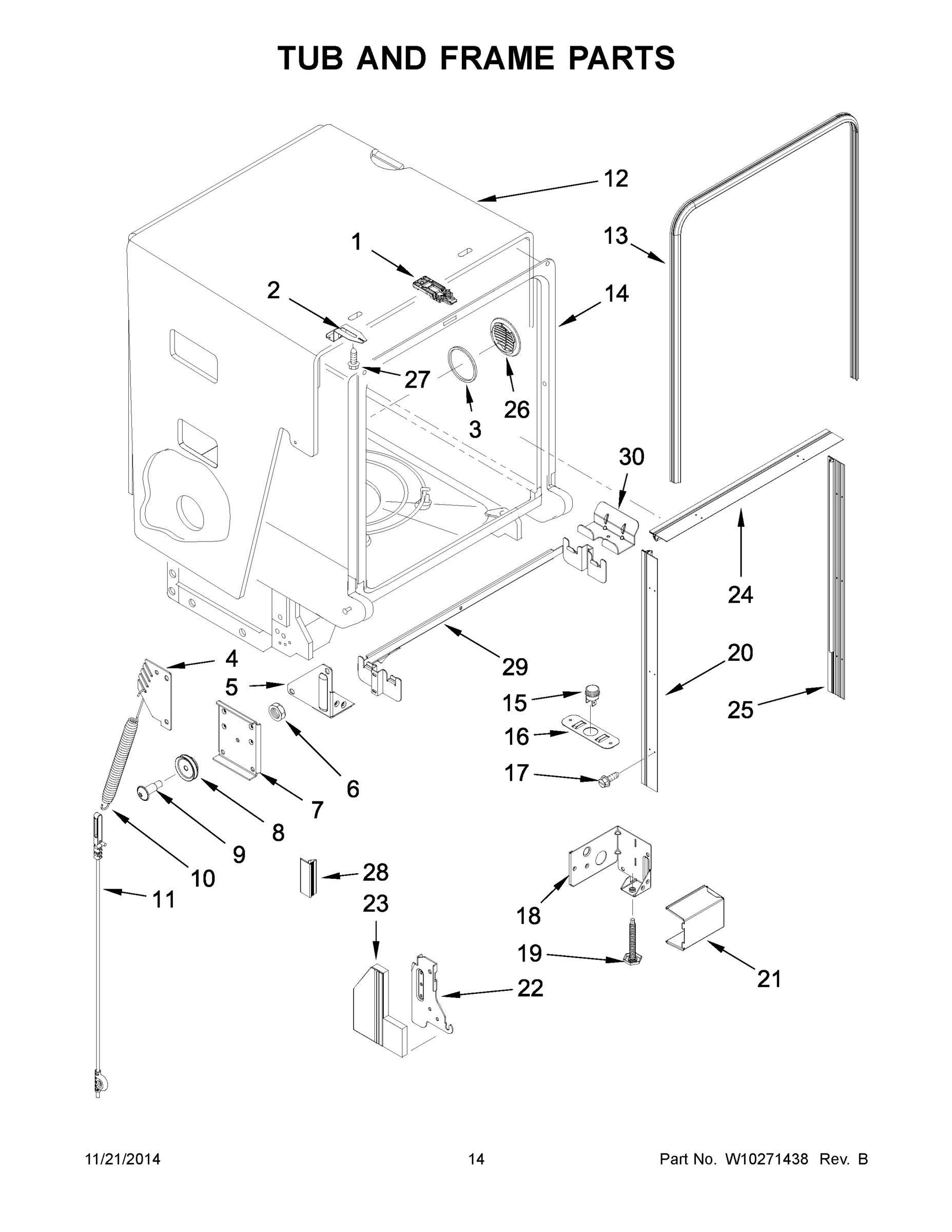 08 - TUB AND FRAME PARTS