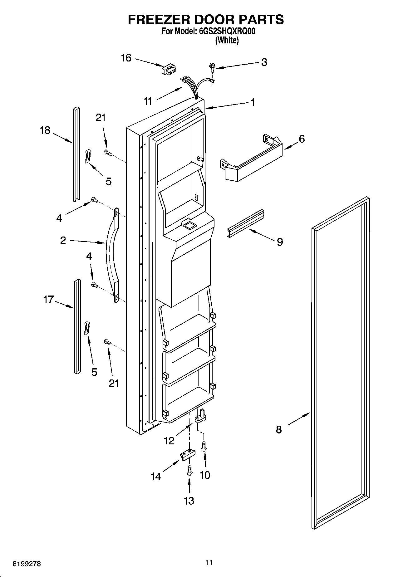 08 - FREEZER DOOR PARTS