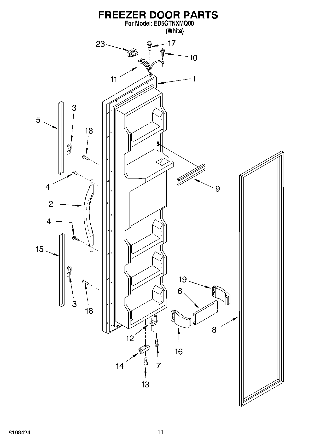 07 - FREEZER DOOR PARTS