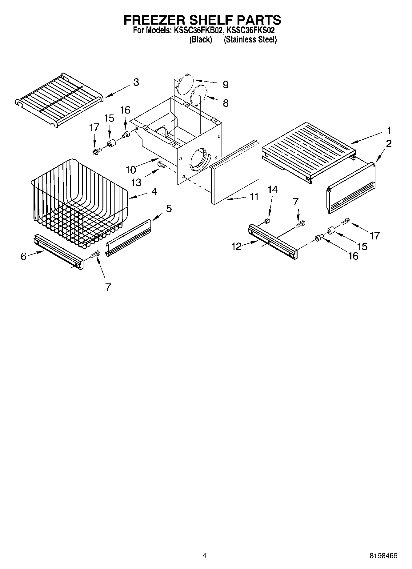 03 - FREEZER SHELF PARTS