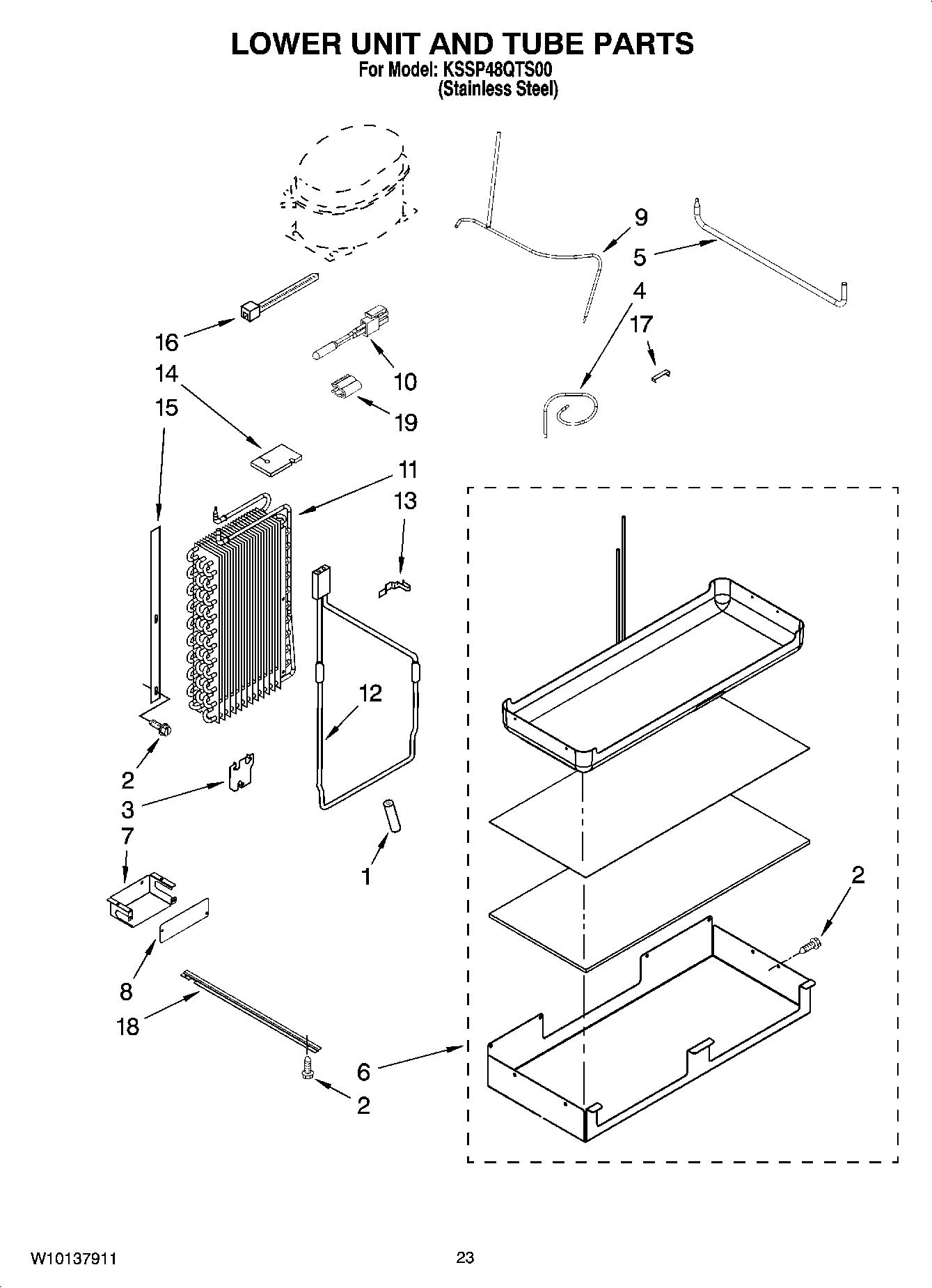 14 - LOWER UNIT AND TUBE PARTS