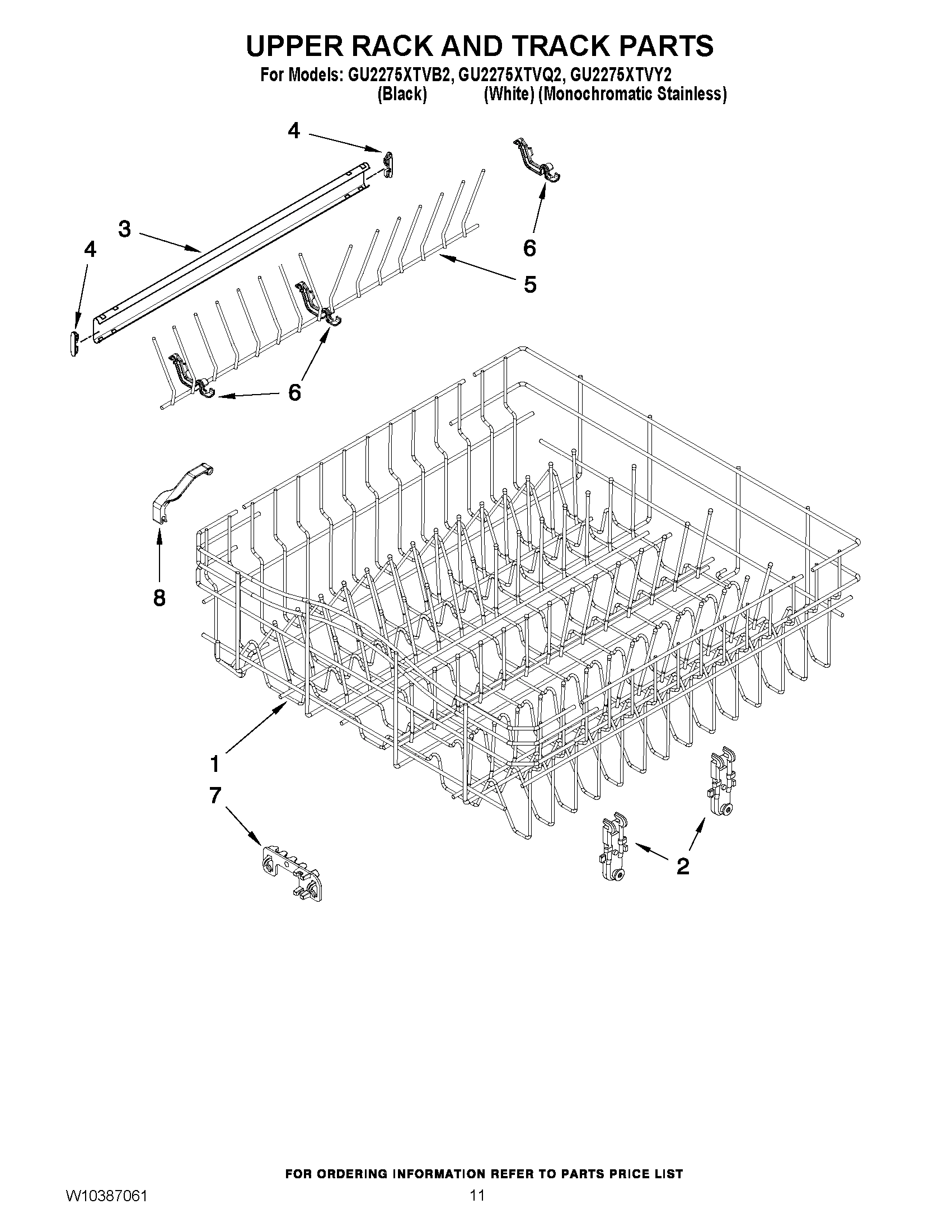 09 - UPPER RACK AND TRACK PARTS