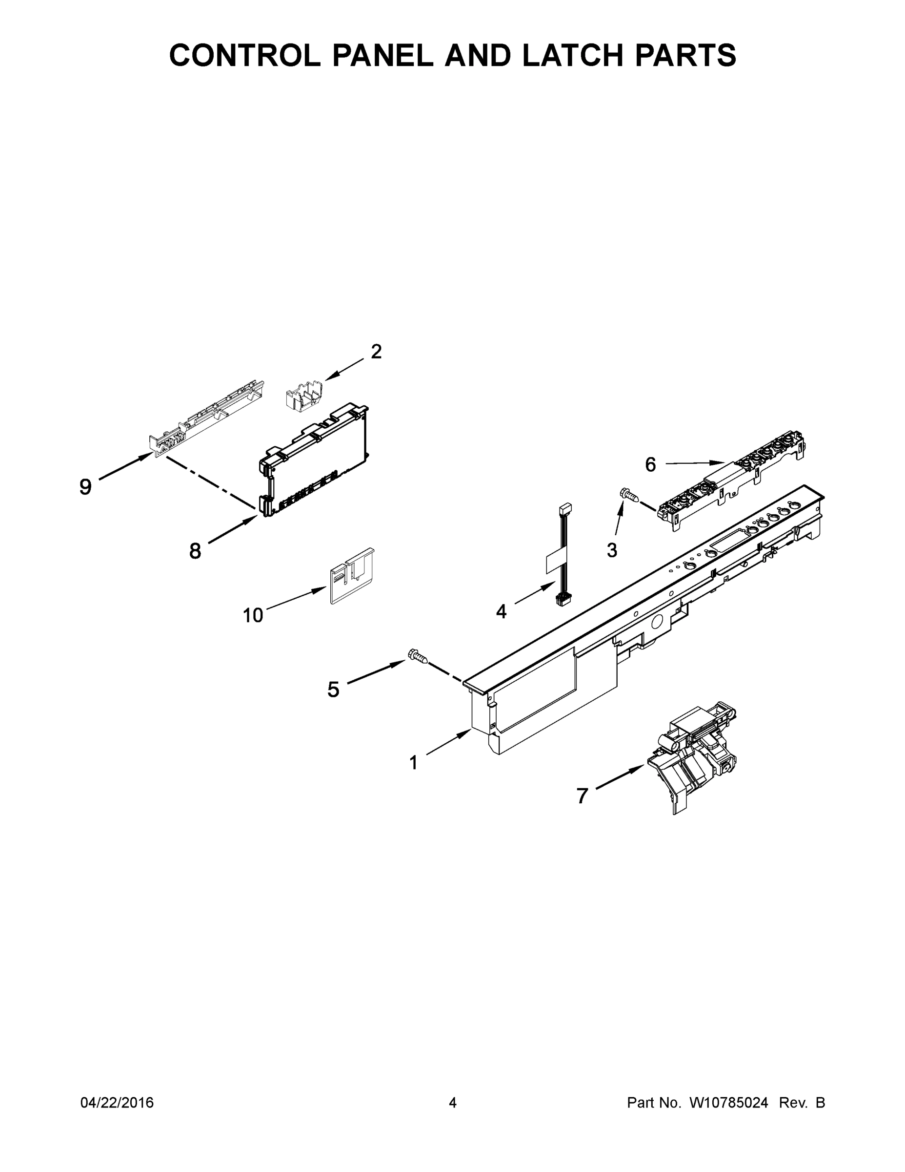 03 - CONTROL PANEL AND LATCH PARTS
