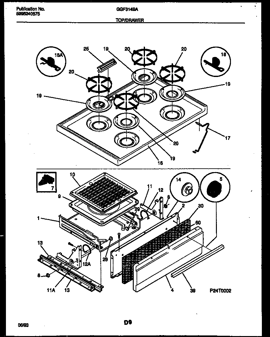 05 - COOKTOP AND BROILER DRAWER PARTS