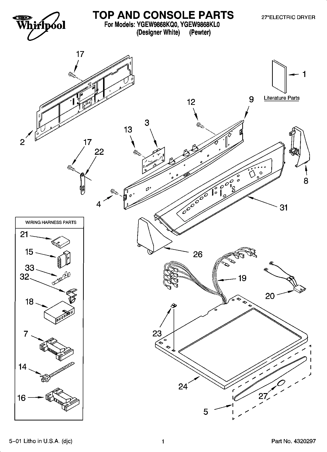 01 - TOP AND CONSOLE PARTS