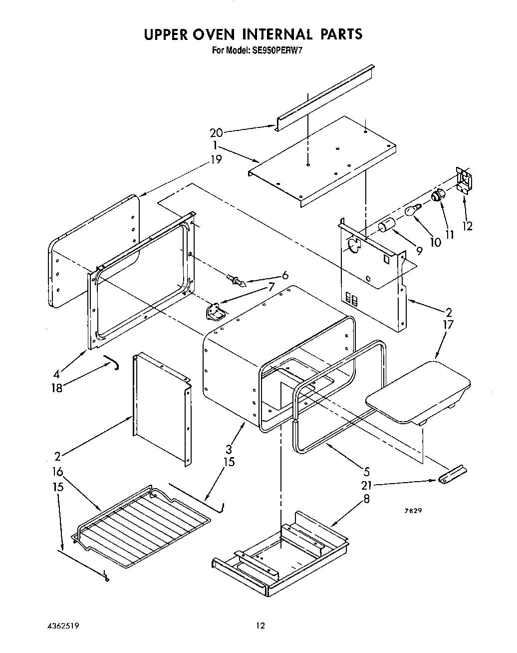 08 - UPPER OVEN INTERNAL, LIT/OPTIONAL