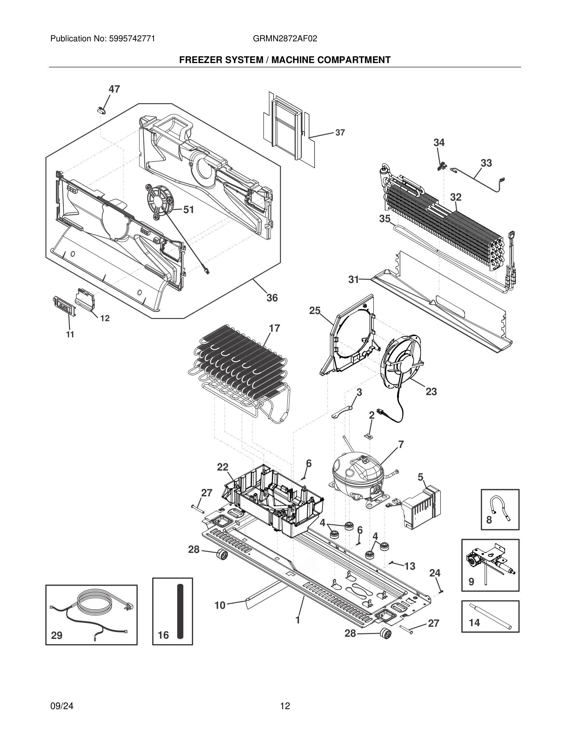 13 - FREEZER SYSTEM / MACHINE COMPARTMENT