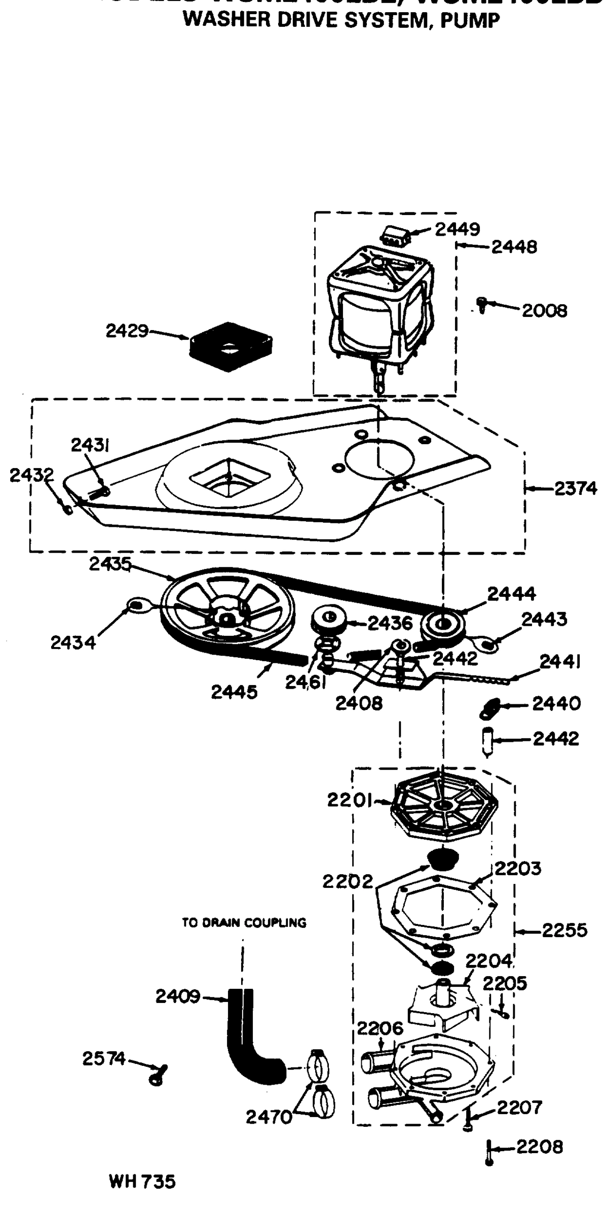 WASHER DRIVE SYSTEM, PUMP