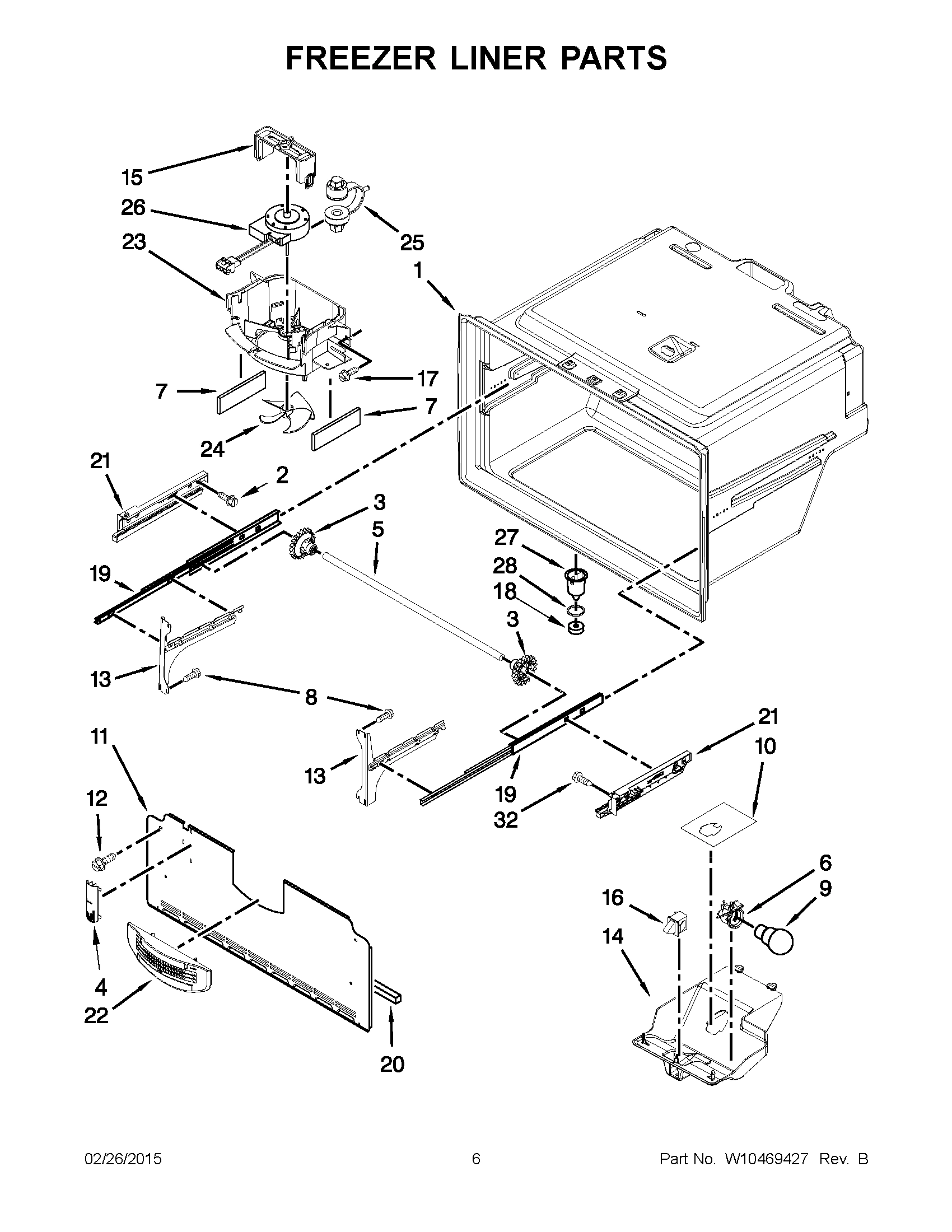 04 - FREEZER LINER PARTS