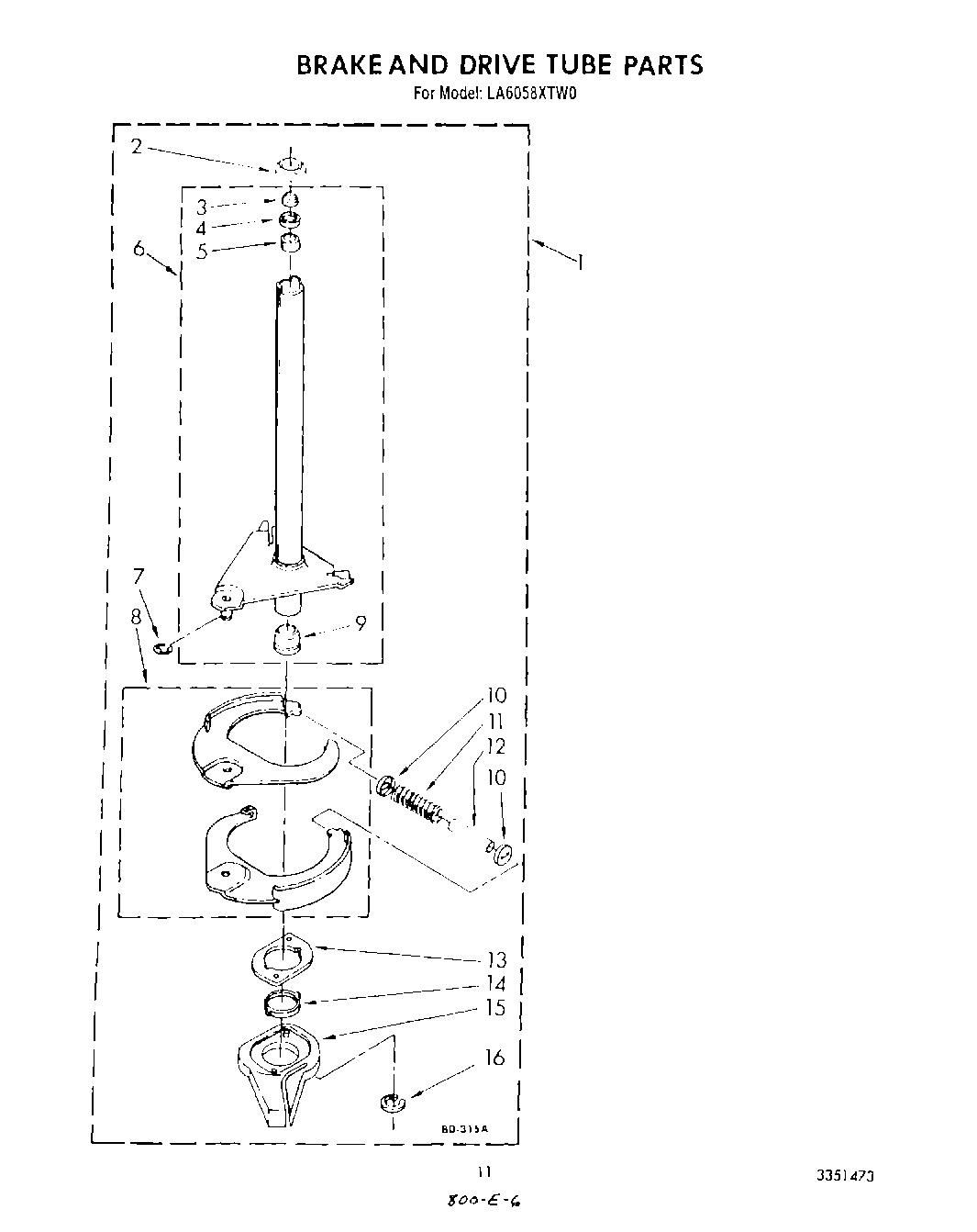 10 - BRAKE AND DRIVE TUBE