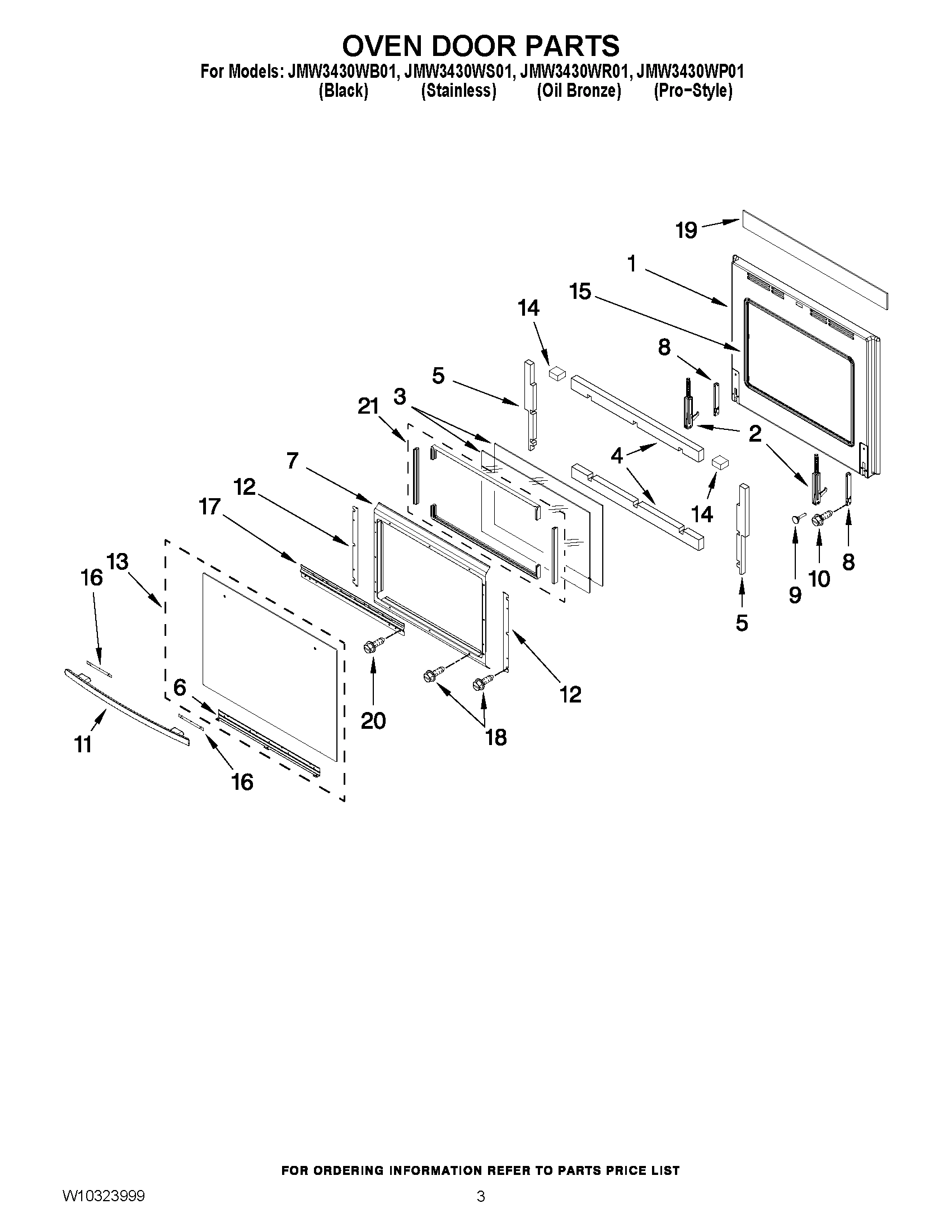 02 - OVEN DOOR PARTS
