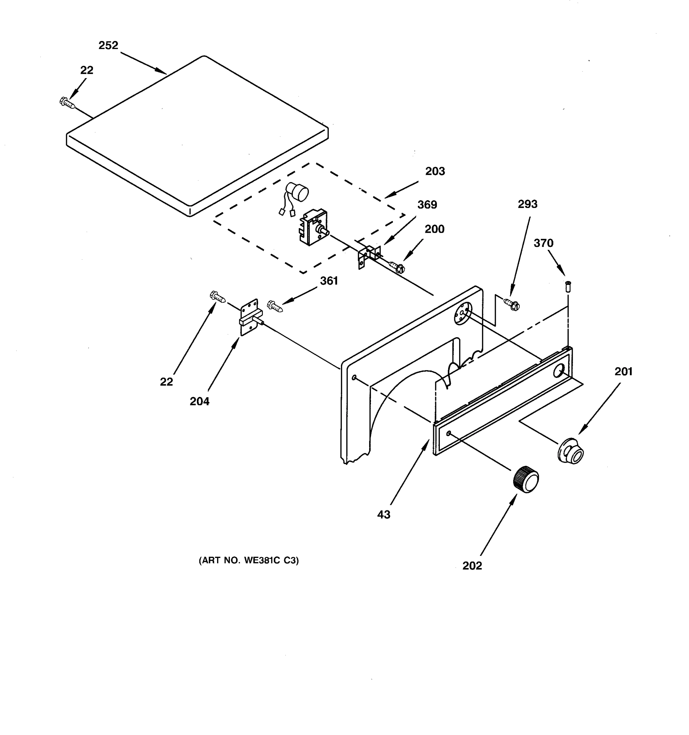 TOP & CONTROL PANEL PARTS