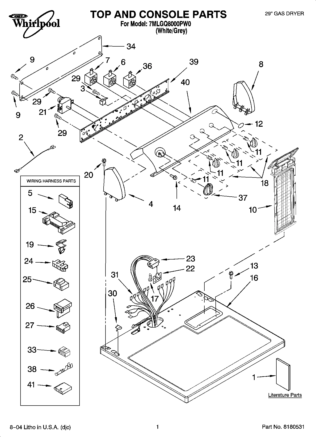 01 - TOP AND CONSOLE PARTS