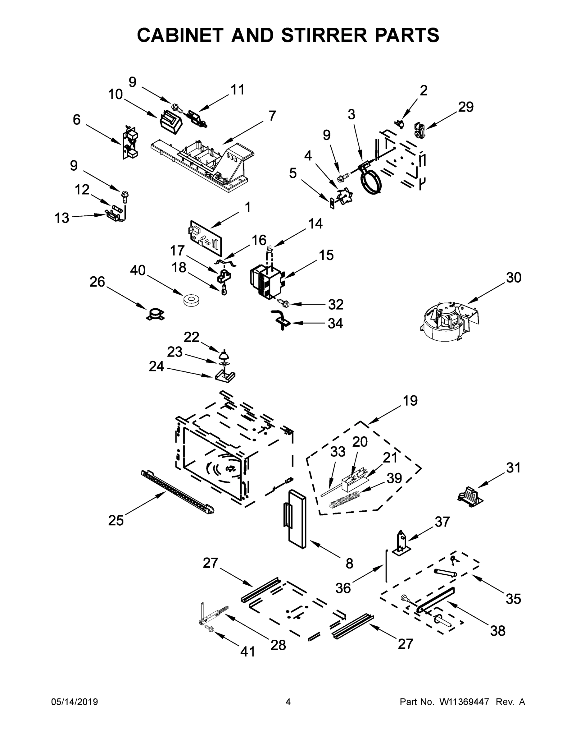 03 - CABINET AND STIRRER PARTS