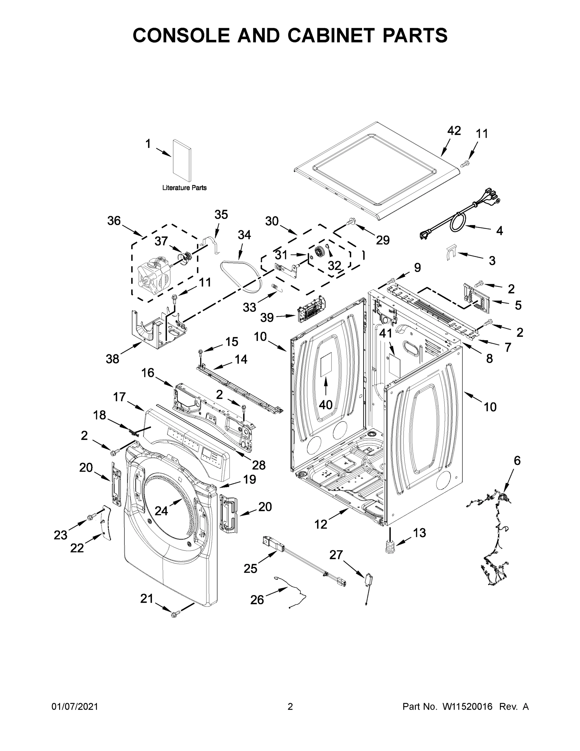 02 - CONSOLE AND CABINET PARTS