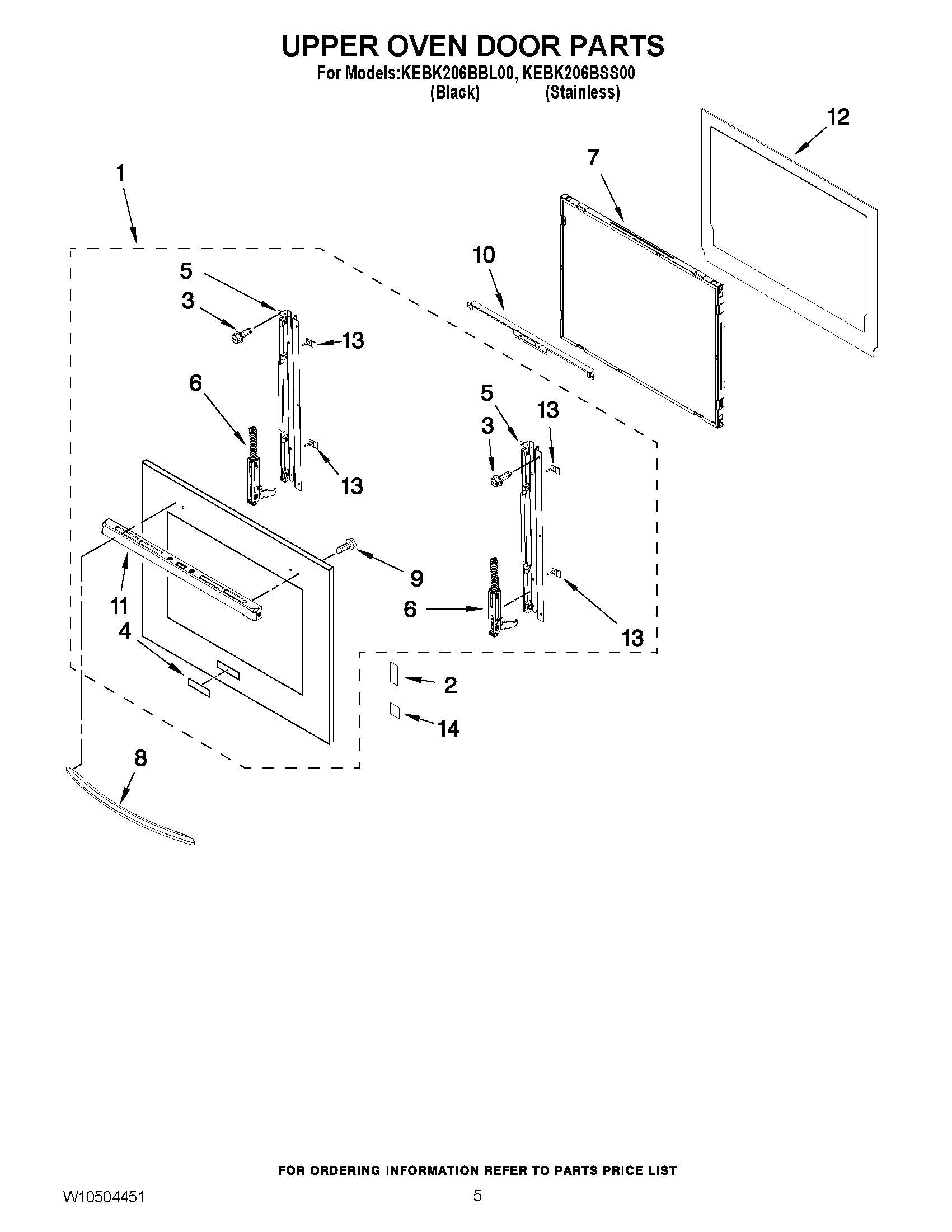 03 - UPPER OVEN DOOR PARTS