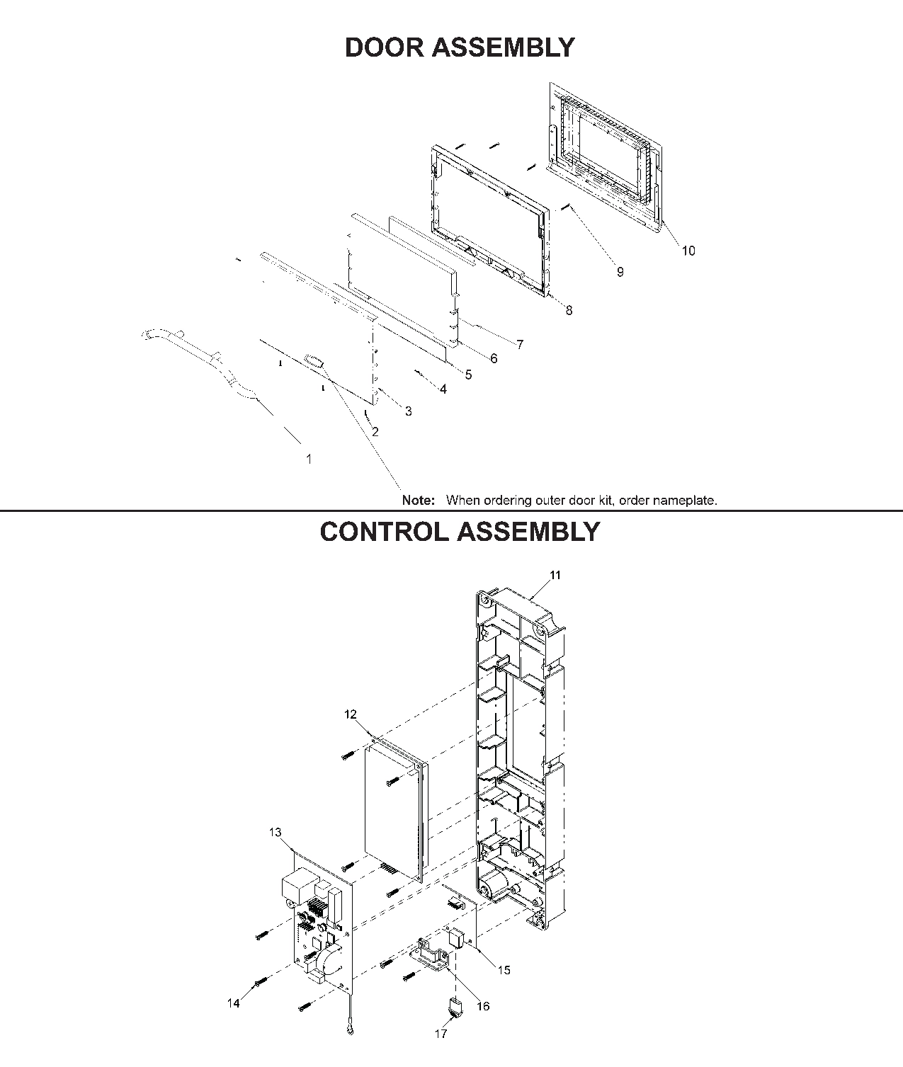 Door Assembly / Control Assembly