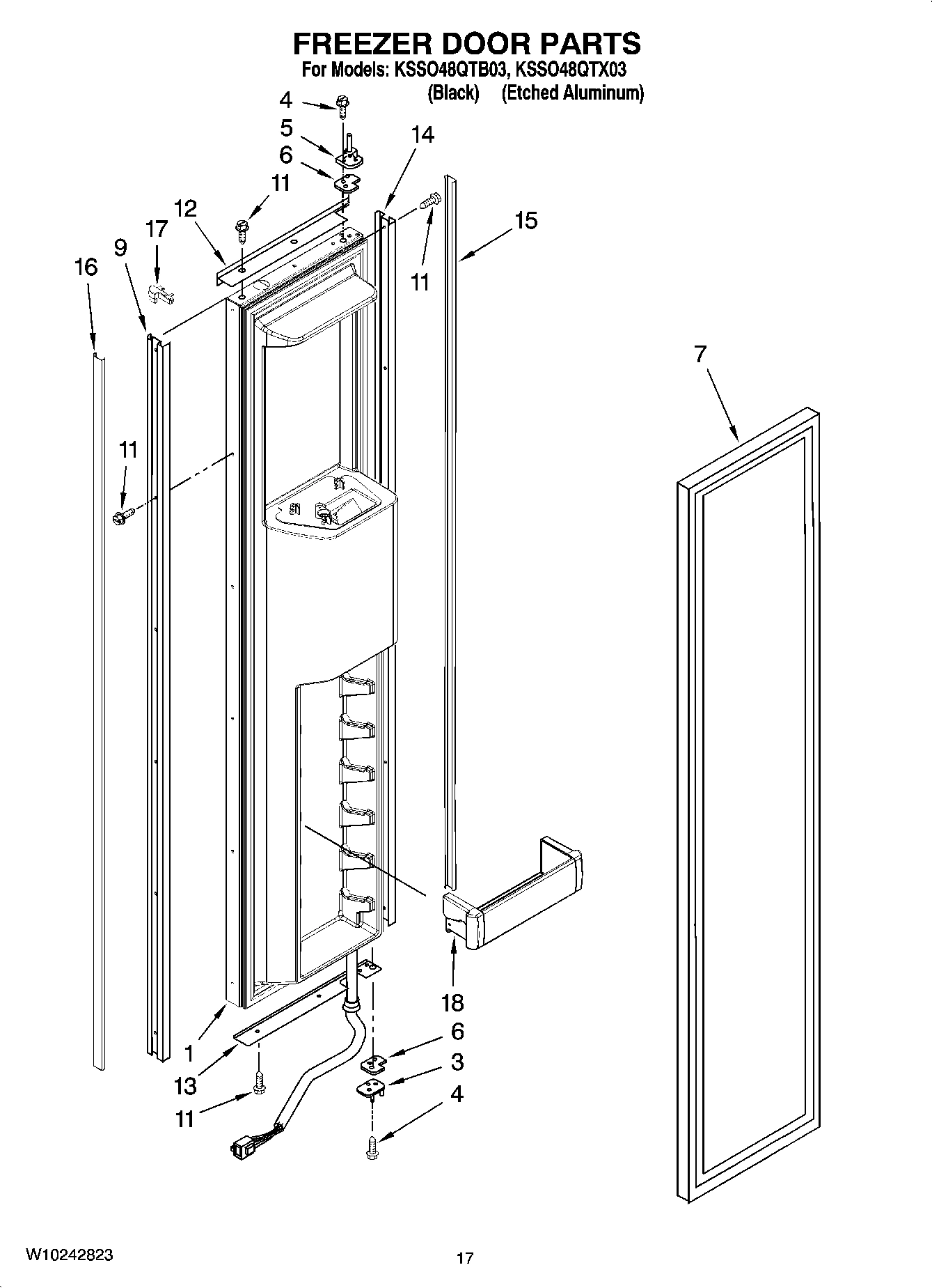 11 - FREEZER DOOR PARTS