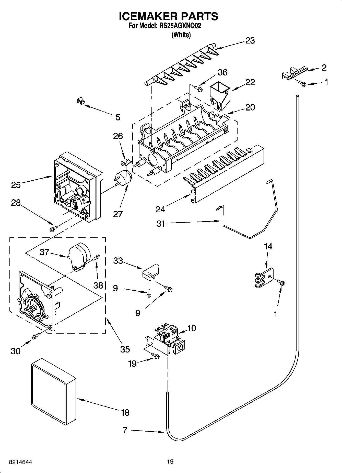 12 - ICEMAKER PARTS, OPTIONAL PARTS