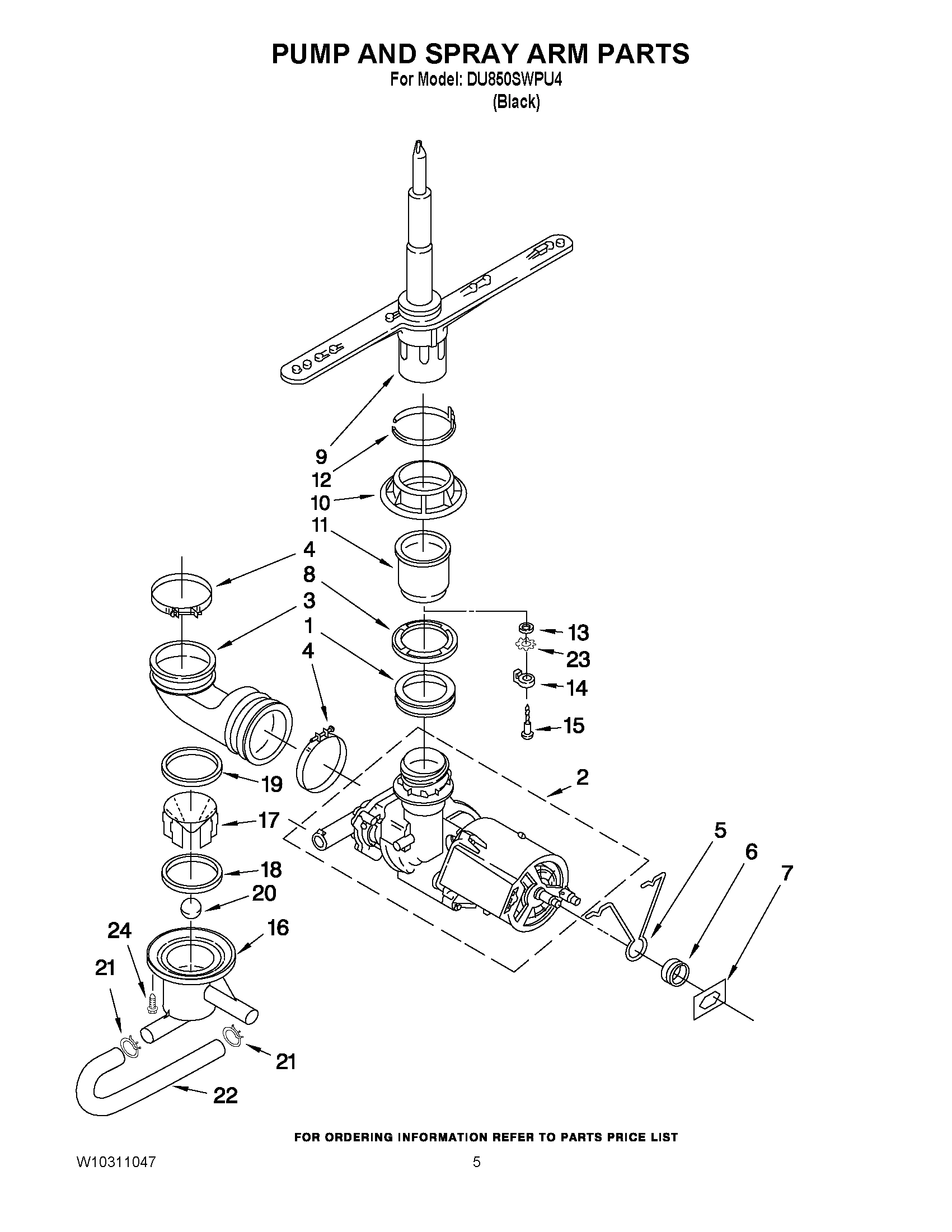 04 - PUMP AND SPRAY ARM PARTS