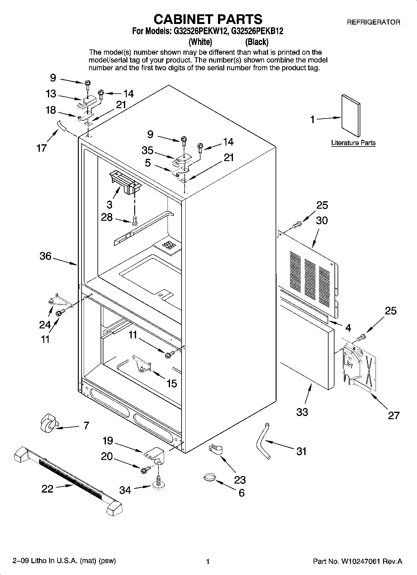 01 - CABINET PARTS