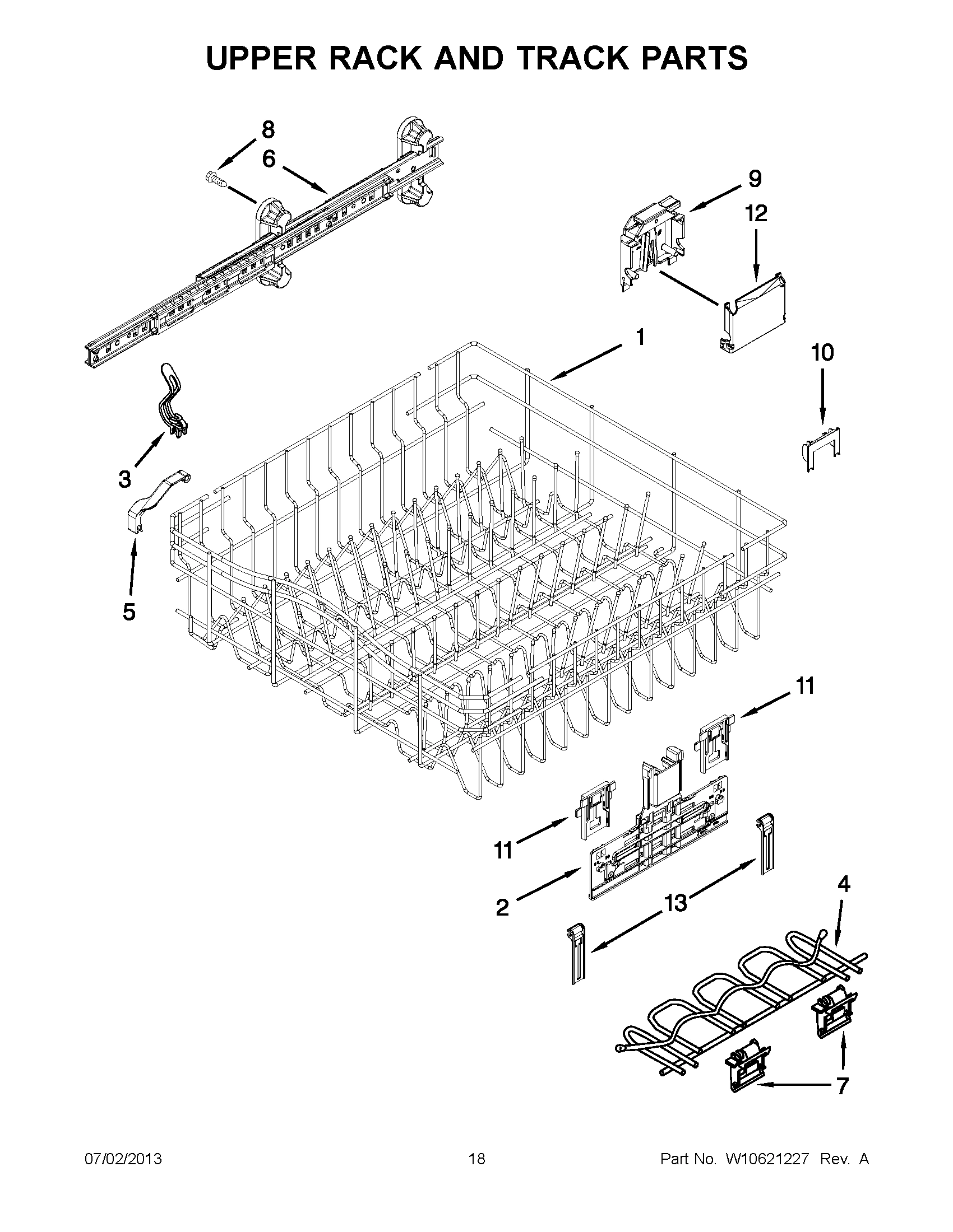 09 - UPPER RACK AND TRACK PARTS