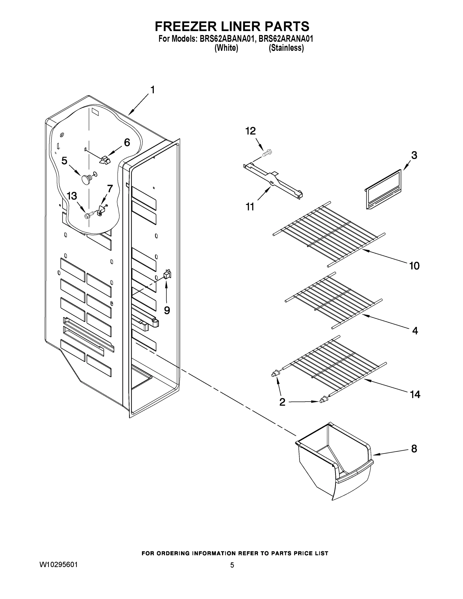 04 - FREEZER LINER PARTS