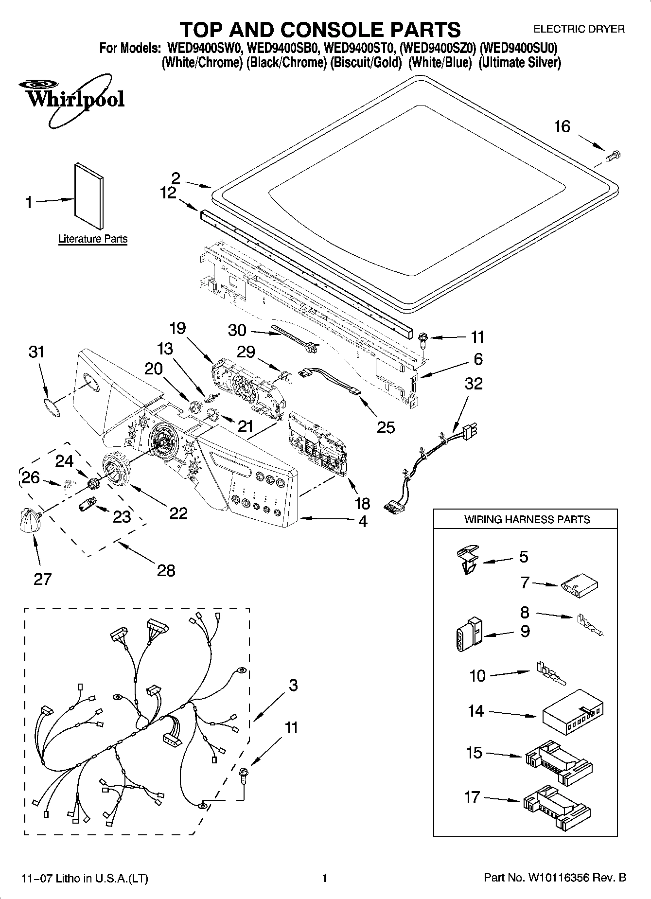 01 - TOP AND CONSOLE PARTS