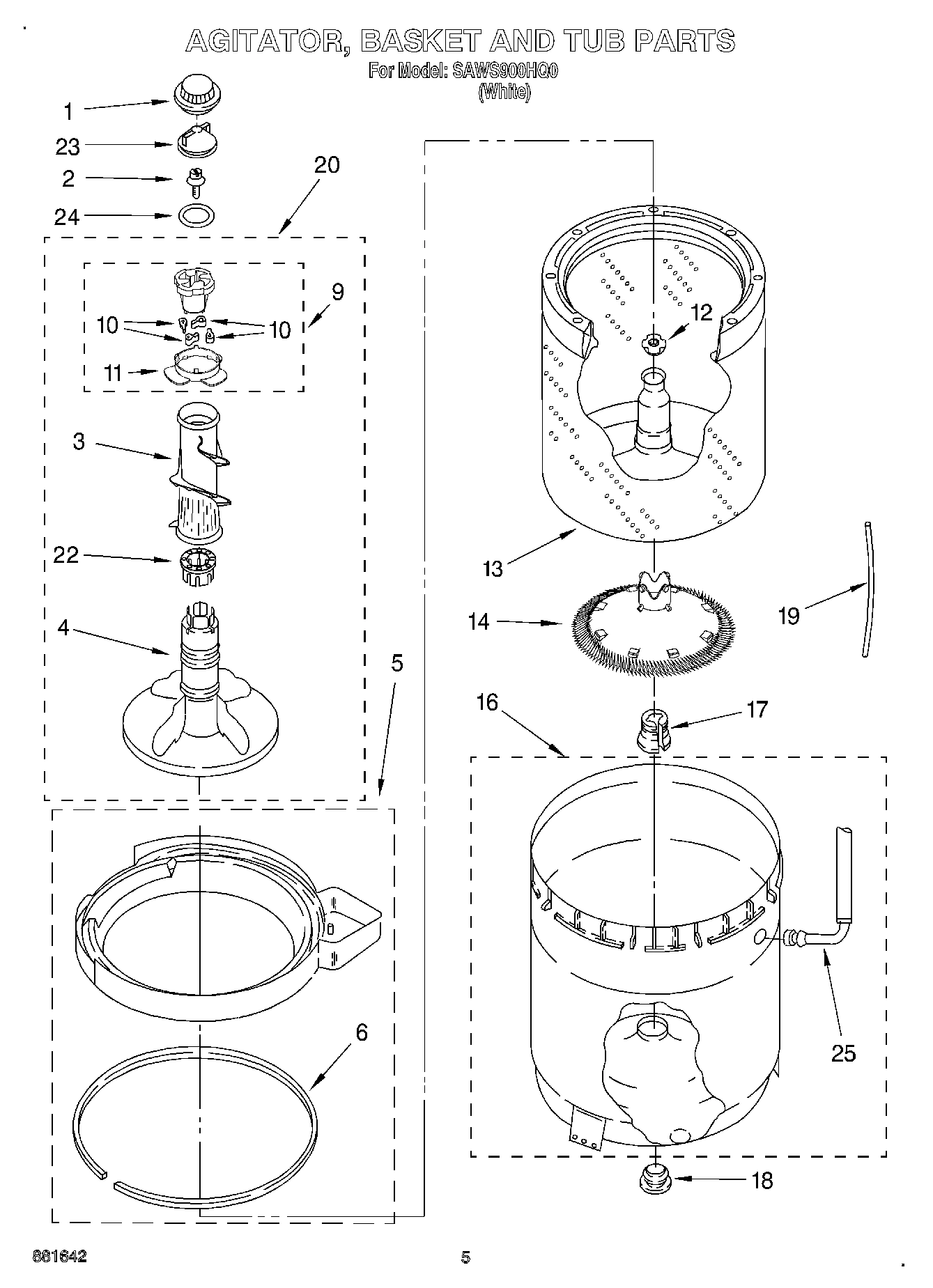03 - AGITATOR, BASKET AND TUB