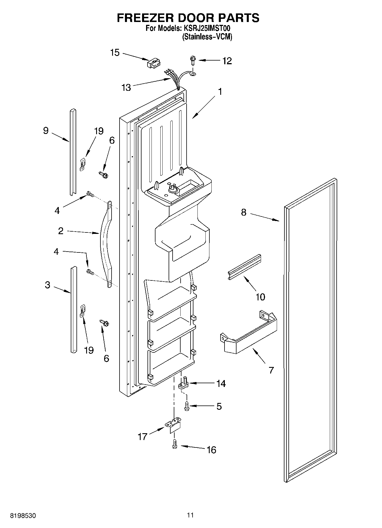 07 - FREEZER DOOR PARTS