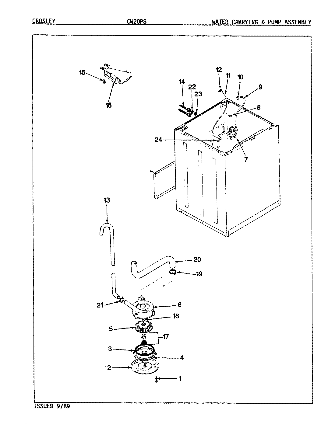 09 - WATER CARRYING & PUMP ASSY (REV. E-J)