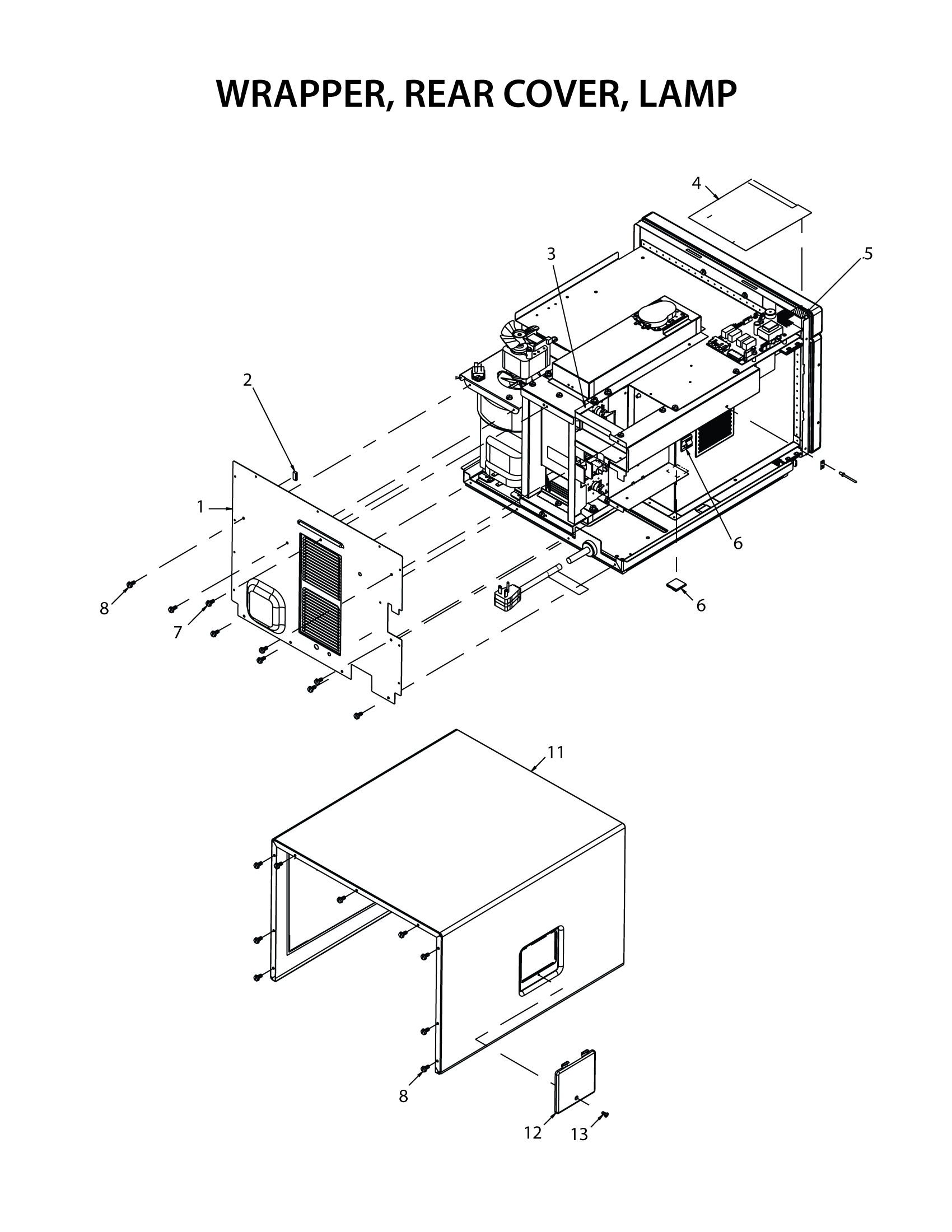 WRAPPER / REAR COVER / LAMP