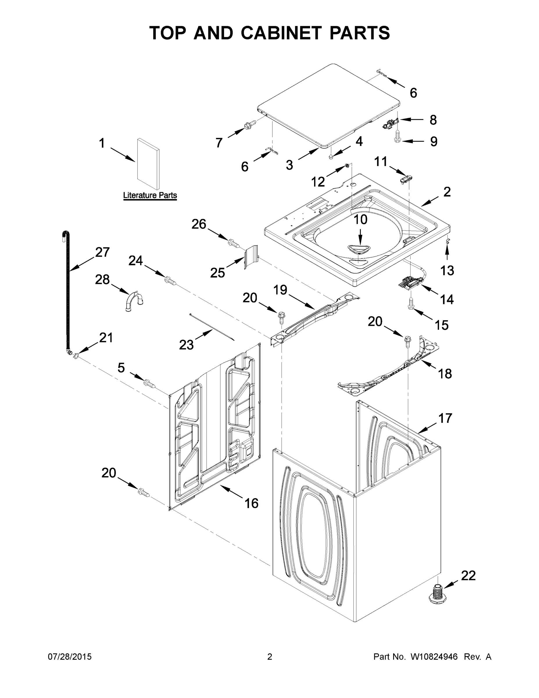 02 - TOP AND CABINET PARTS