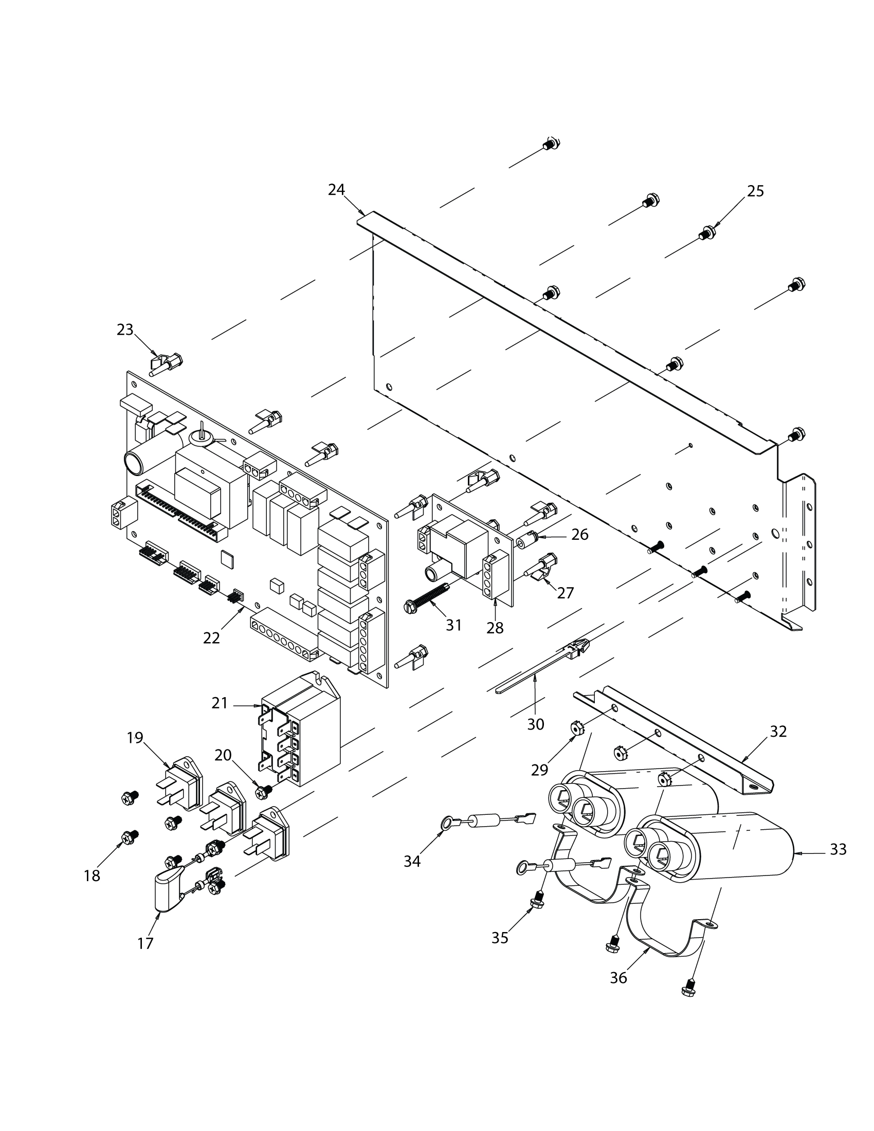 HV BOARD / MONITOR RELAY BRD / CAPACITORS