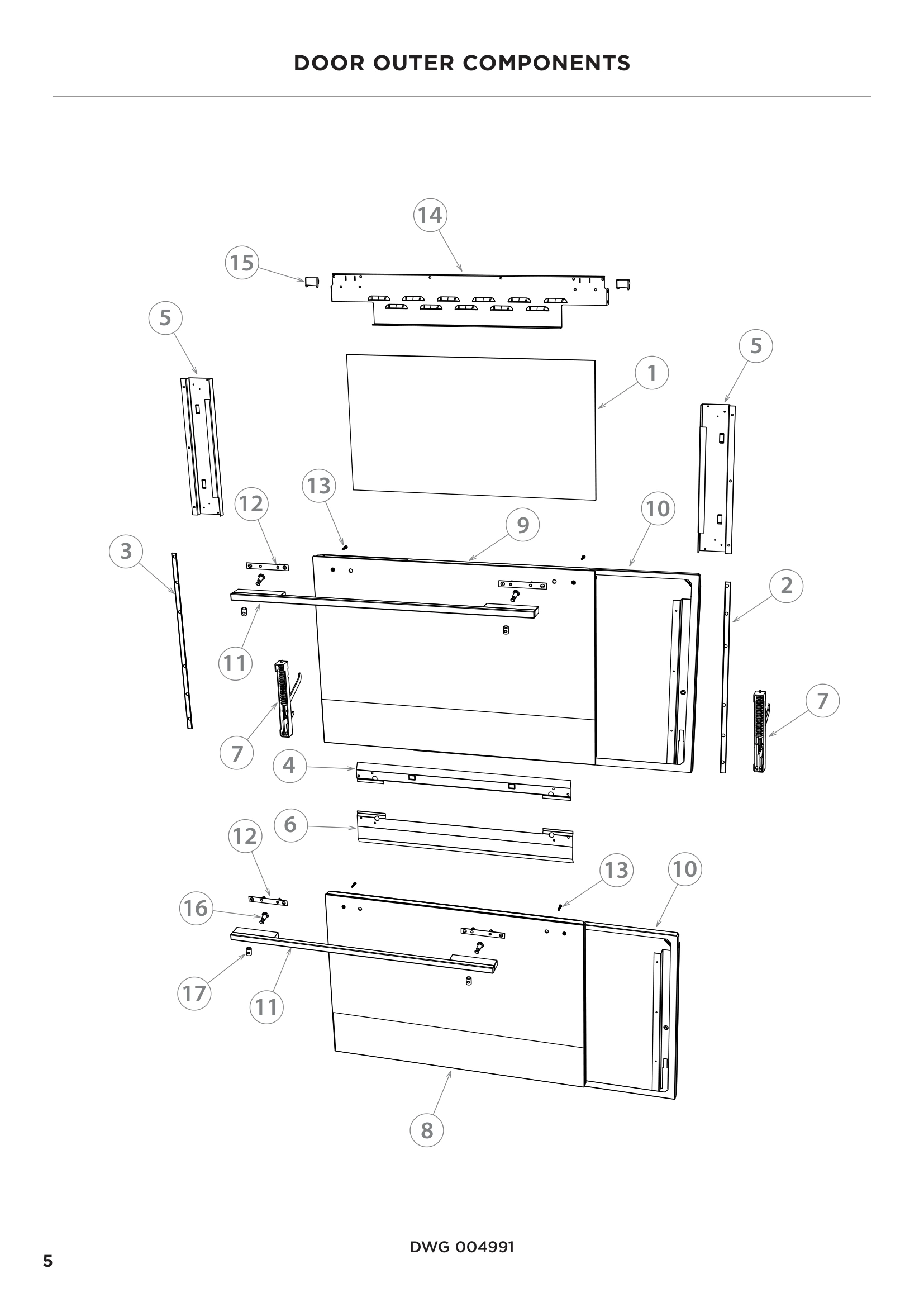 DOOR OUTER COMPONENTS