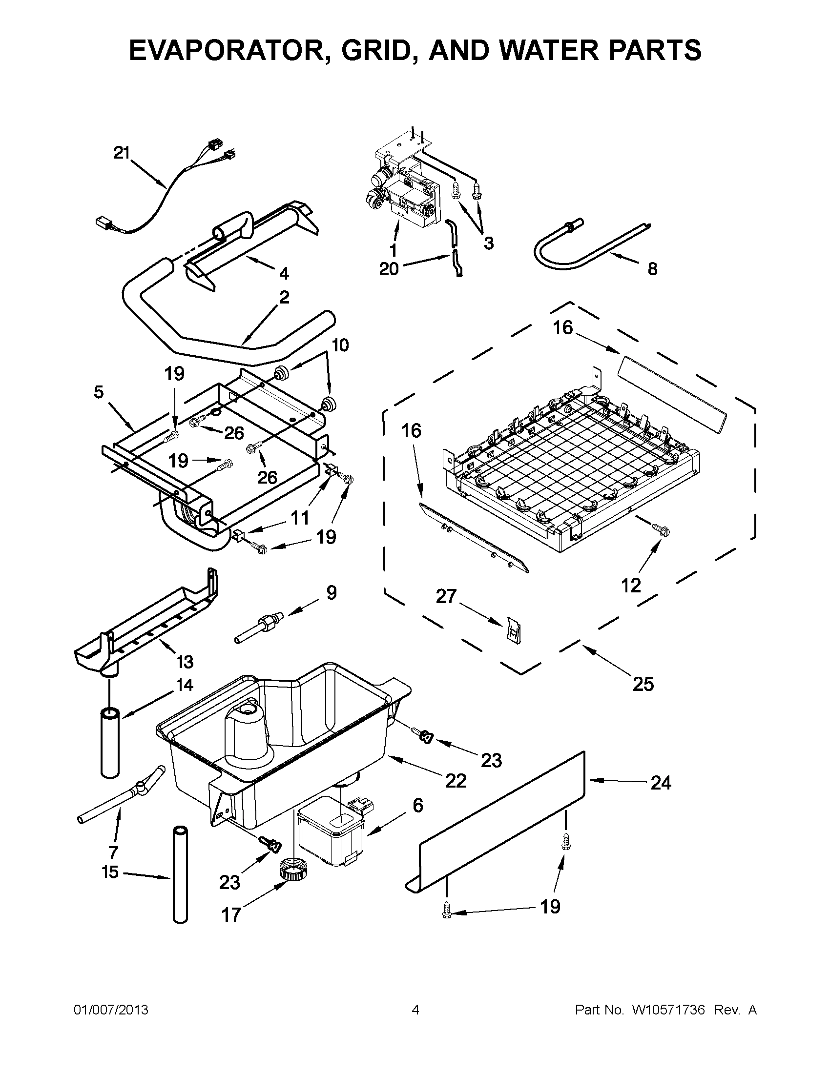 02 - EVAPORATOR, GRID, AND WATER PARTS