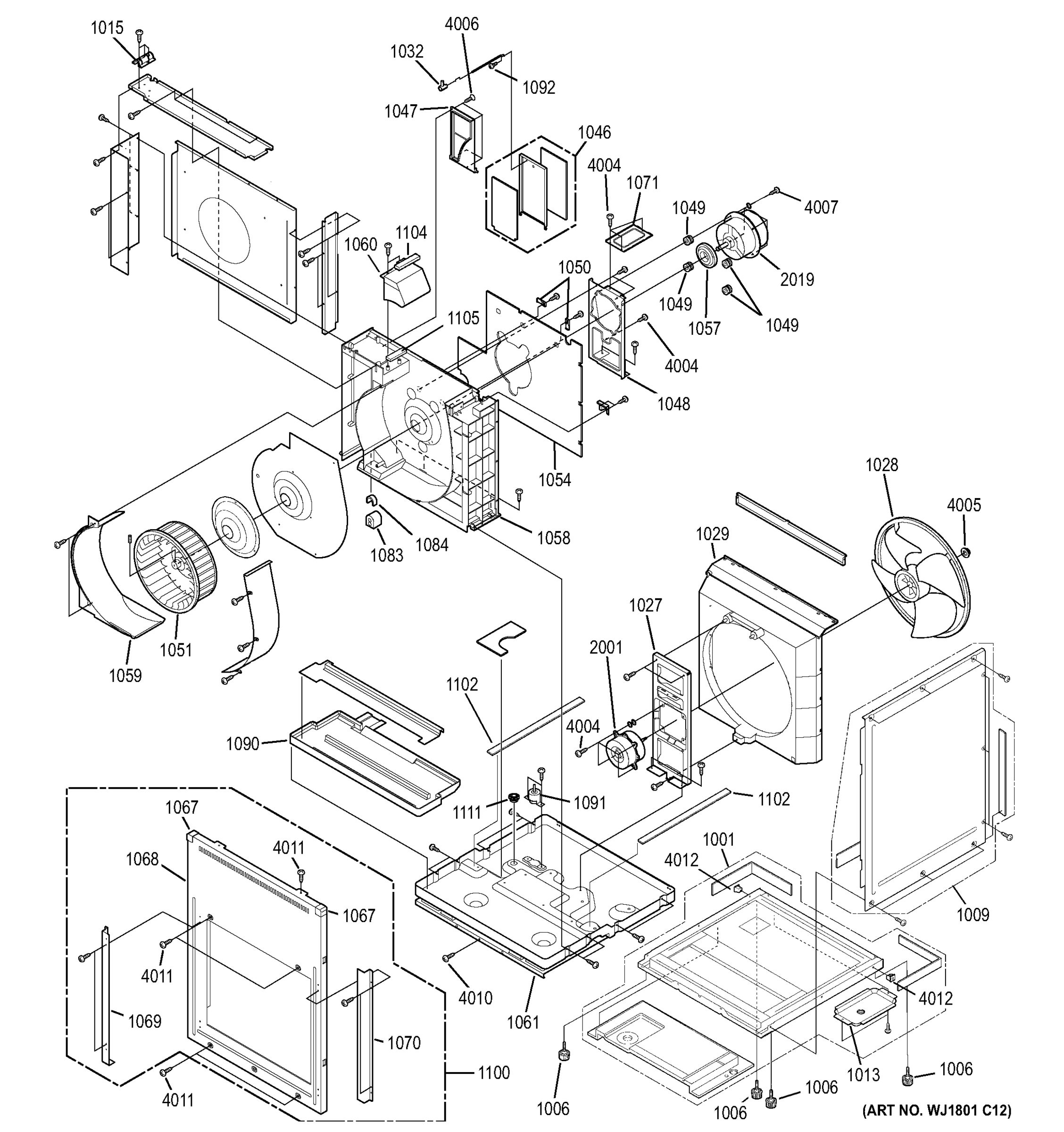 MOTOR, HEATER & BASE PAN PARTS