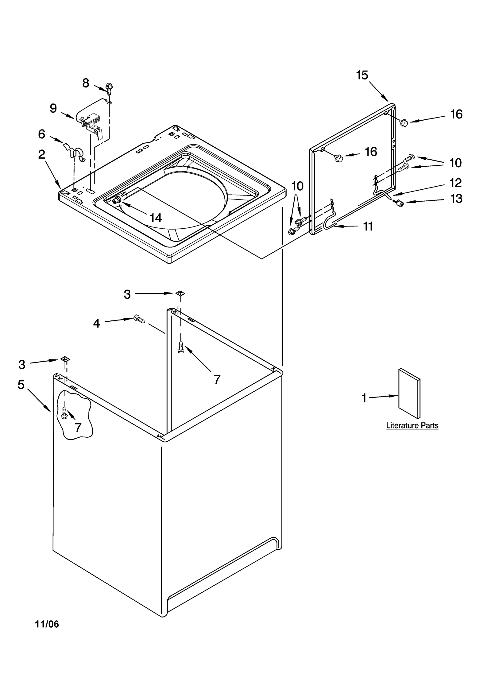 TOP AND CABINET PARTS