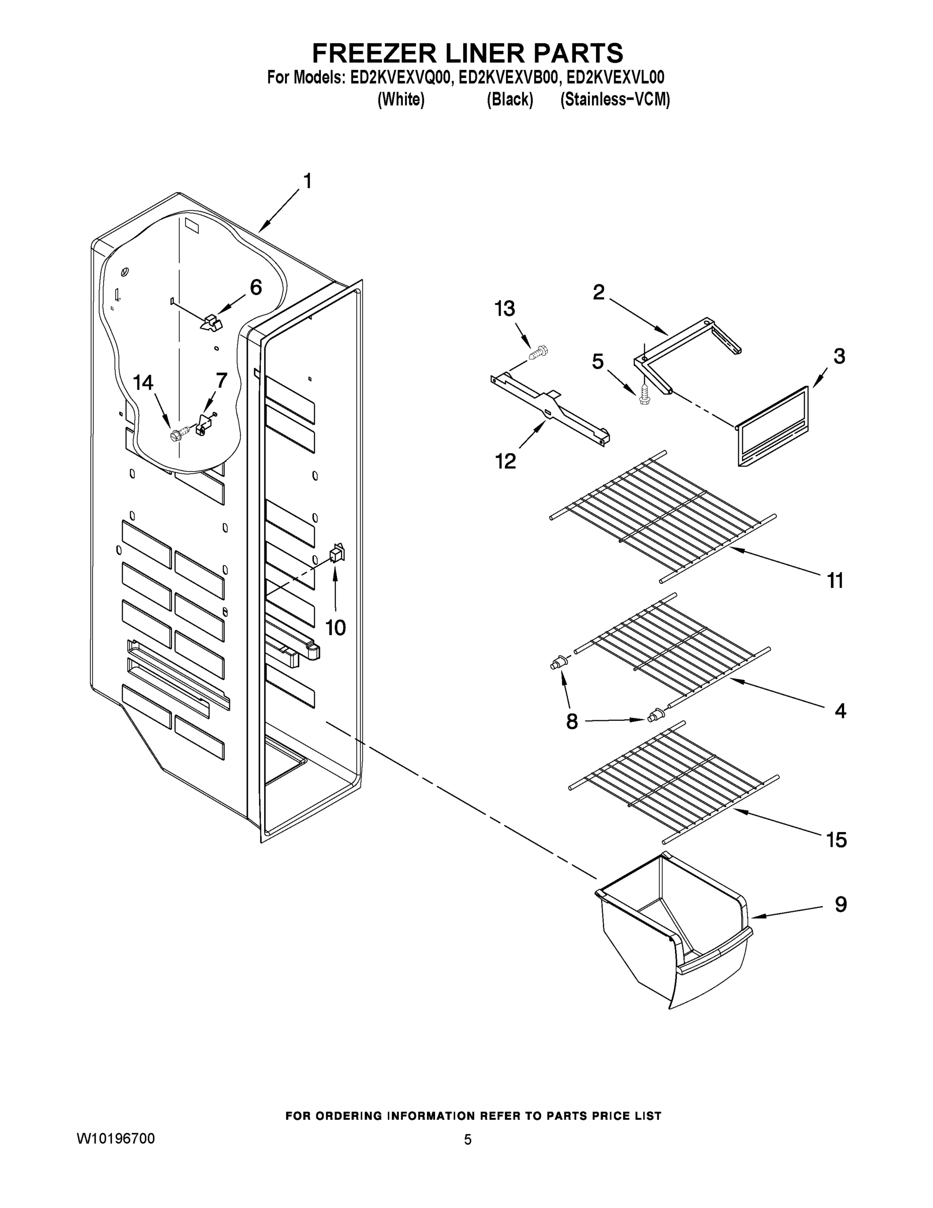 04 - FREEZER LINER PARTS