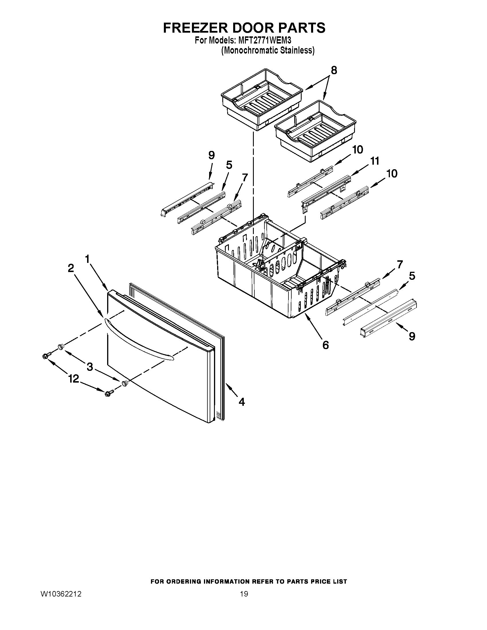 10 - FREEZER DOOR PARTS