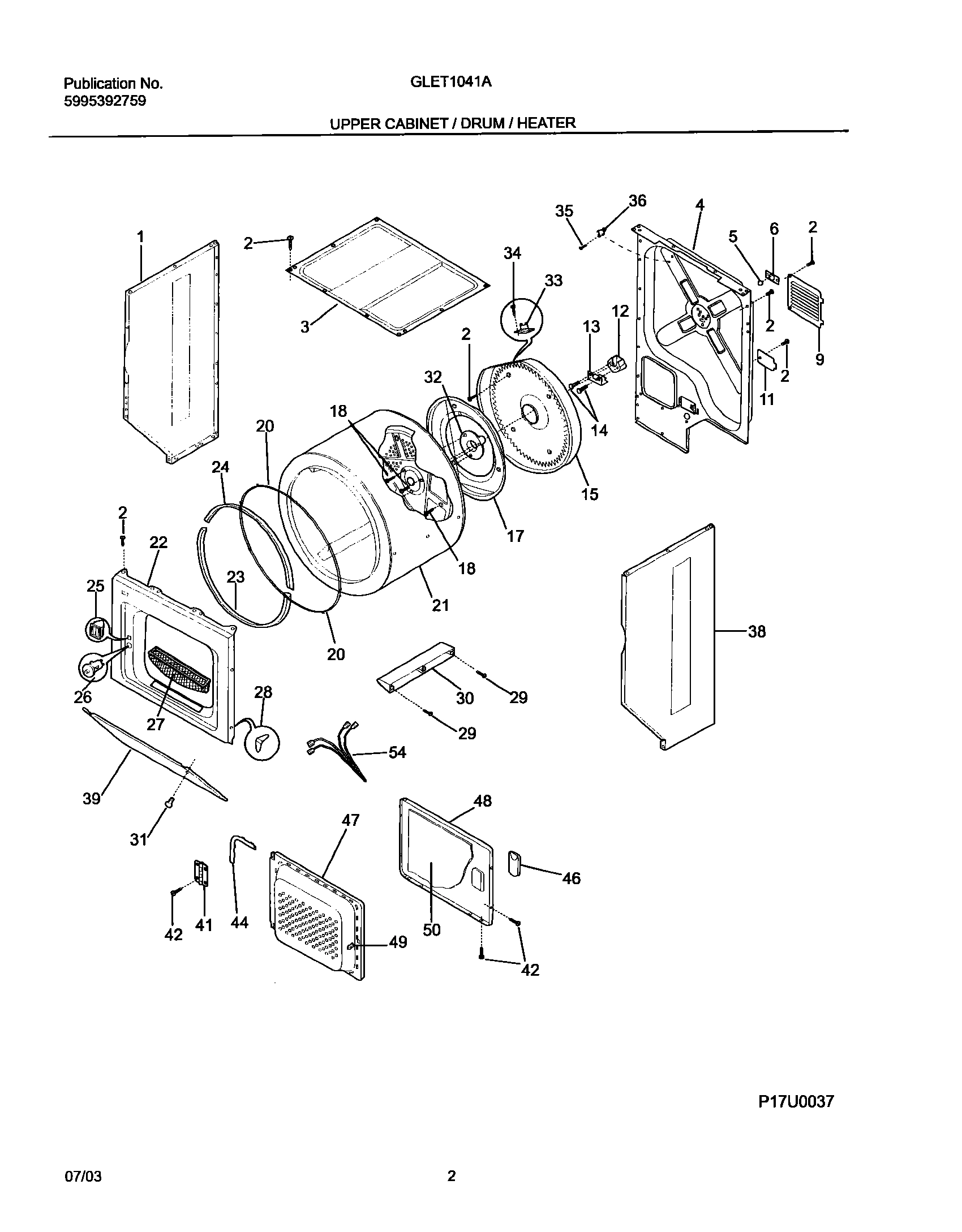 03 - UPPER CABINET/DRUM/HEATER