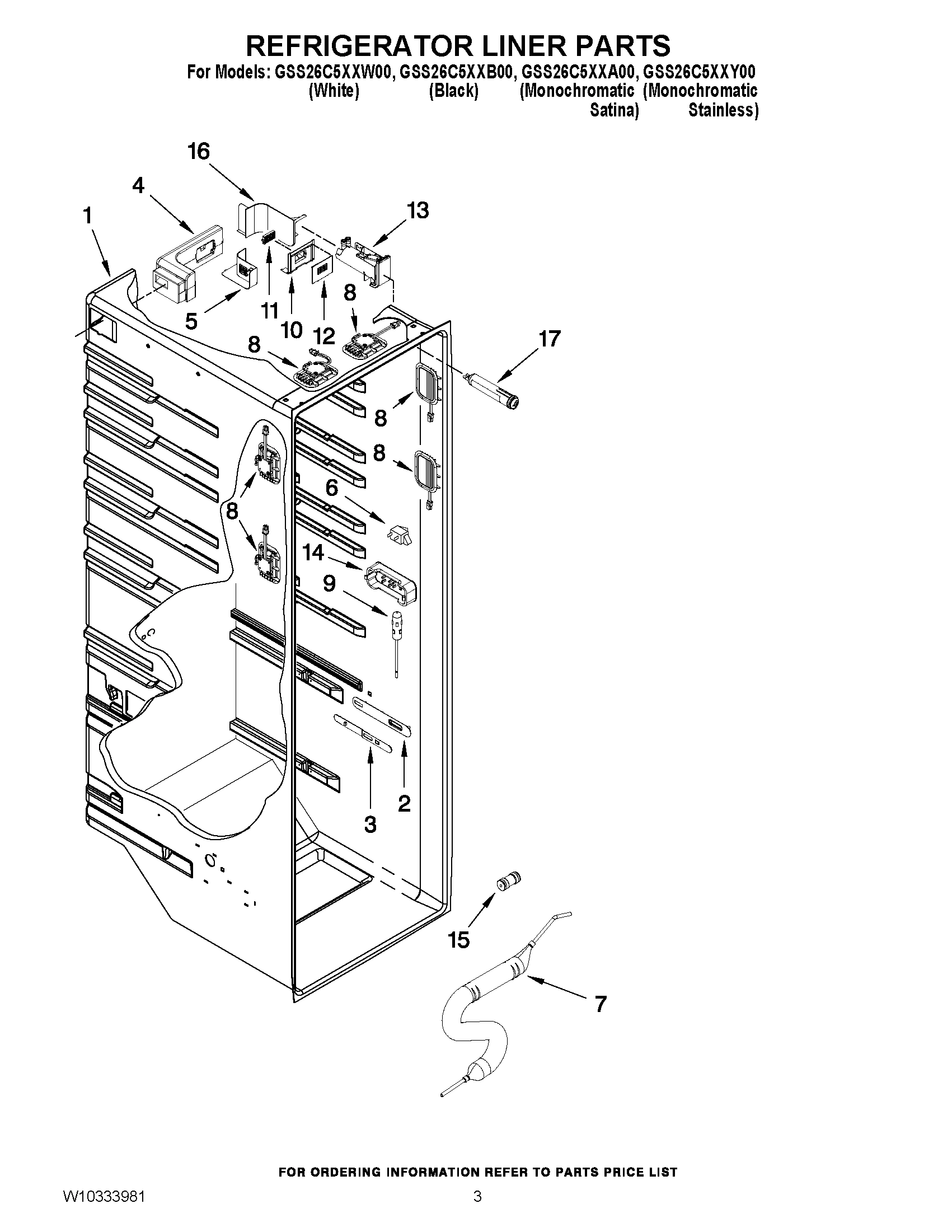 02 - REFRIGERATOR LINER PARTS