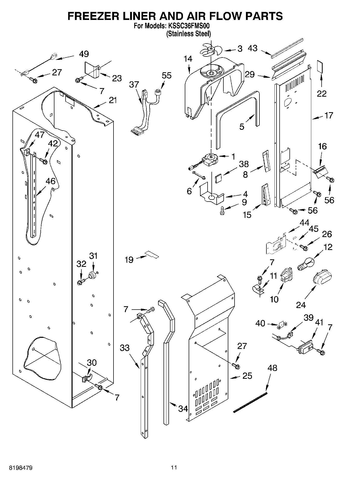 08 - FREEZER LINER AND AIR FLOW PARTS