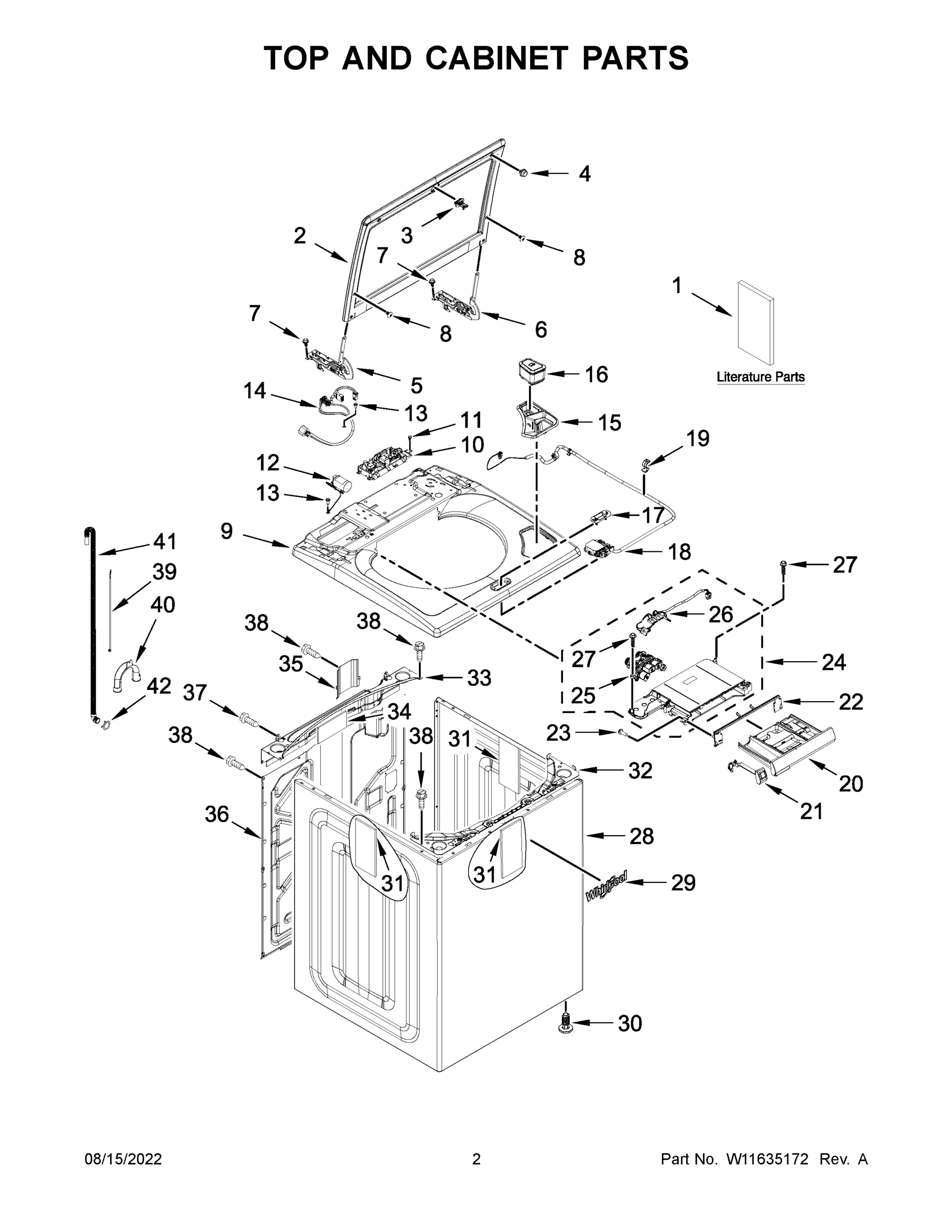 02 - TOP AND CABINET PARTS