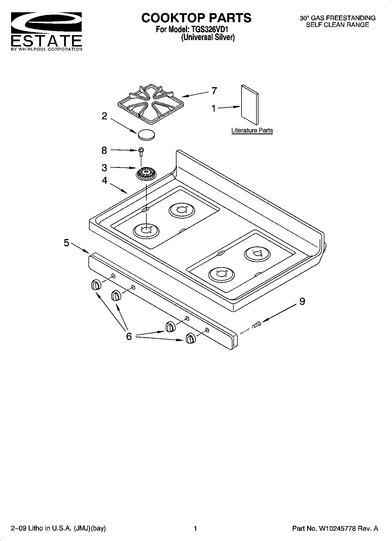 01 - COOKTOP PARTS