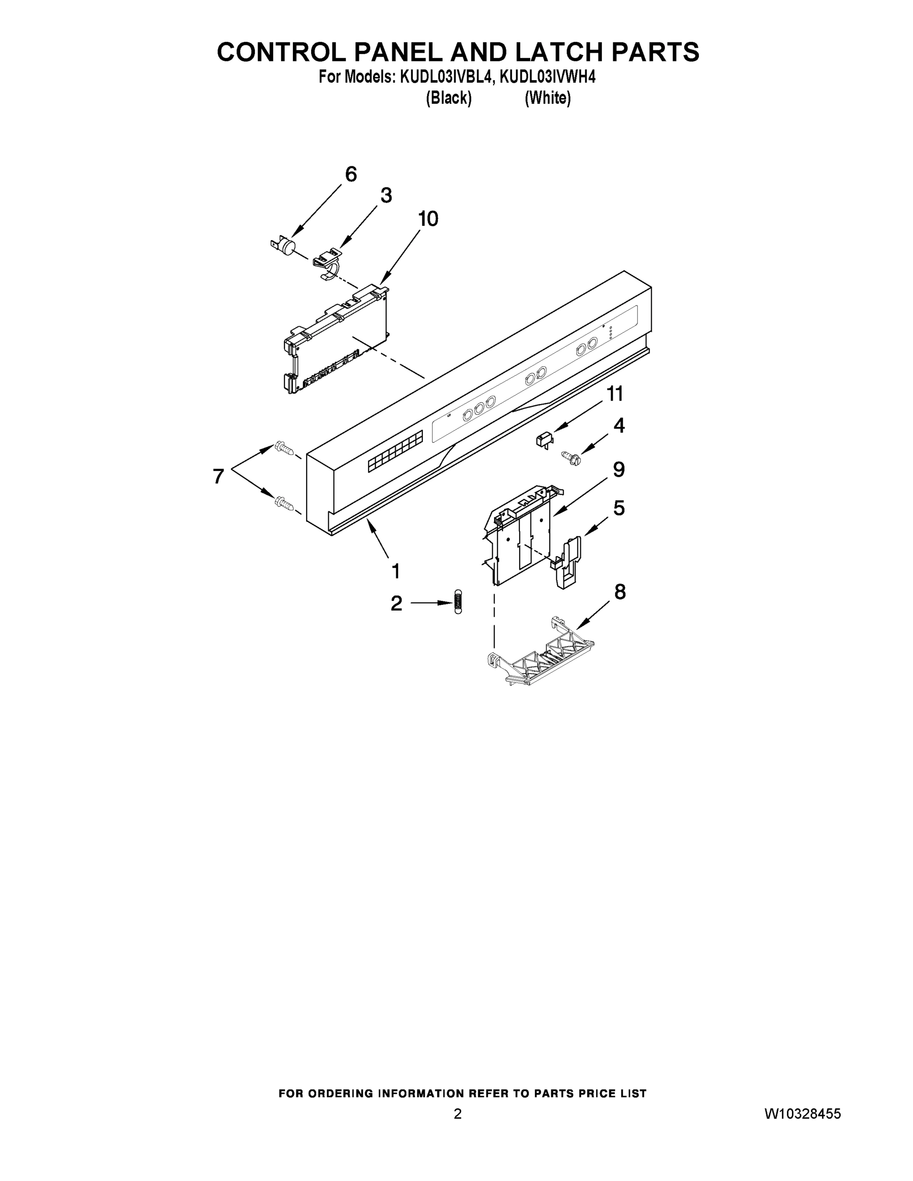 02 - CONTROL PANEL AND LATCH PARTS