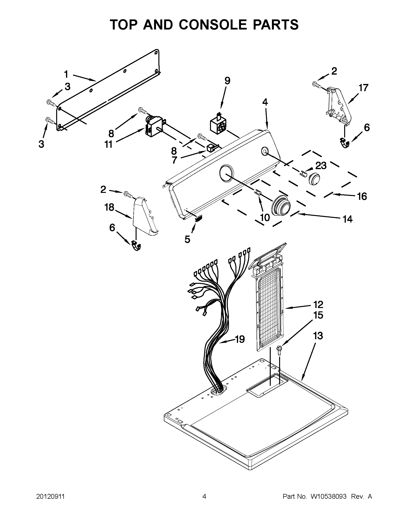 02 - TOP AND CONSOLE PARTS